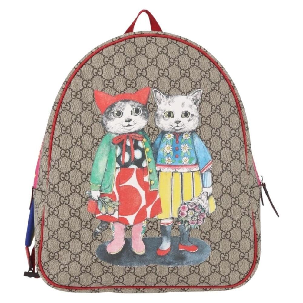 Gucci GG Supreme Backpack Beige